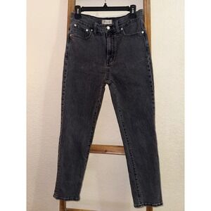 Madewell The Perfect Vintage Jean Faded Black High Rise Straight Leg Denim 28